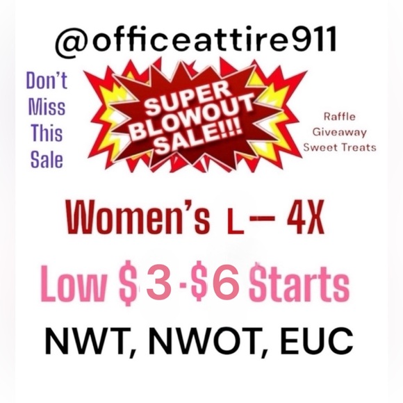 Live Sat 11/29 7:30 pm Small Business Saturday Blowout Sale M-3X Low Starts - Picture 2 of 16